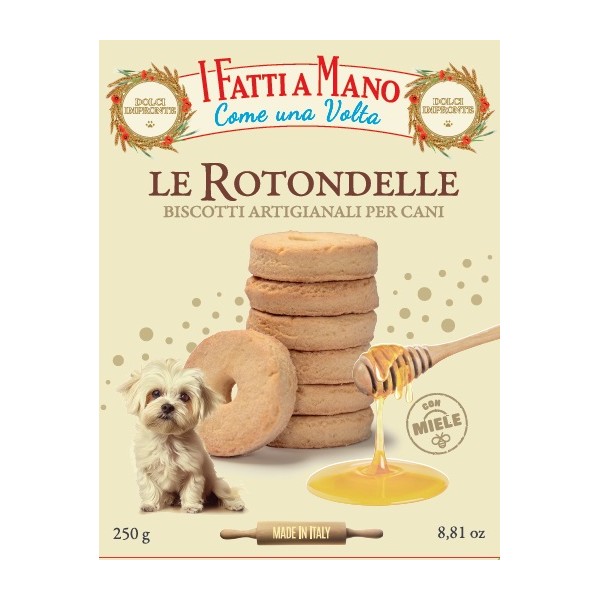 Dolci Impronte – Hand-Made – Le Rotondelle – Pack of 6 Boxes Honey Cookies – 250g